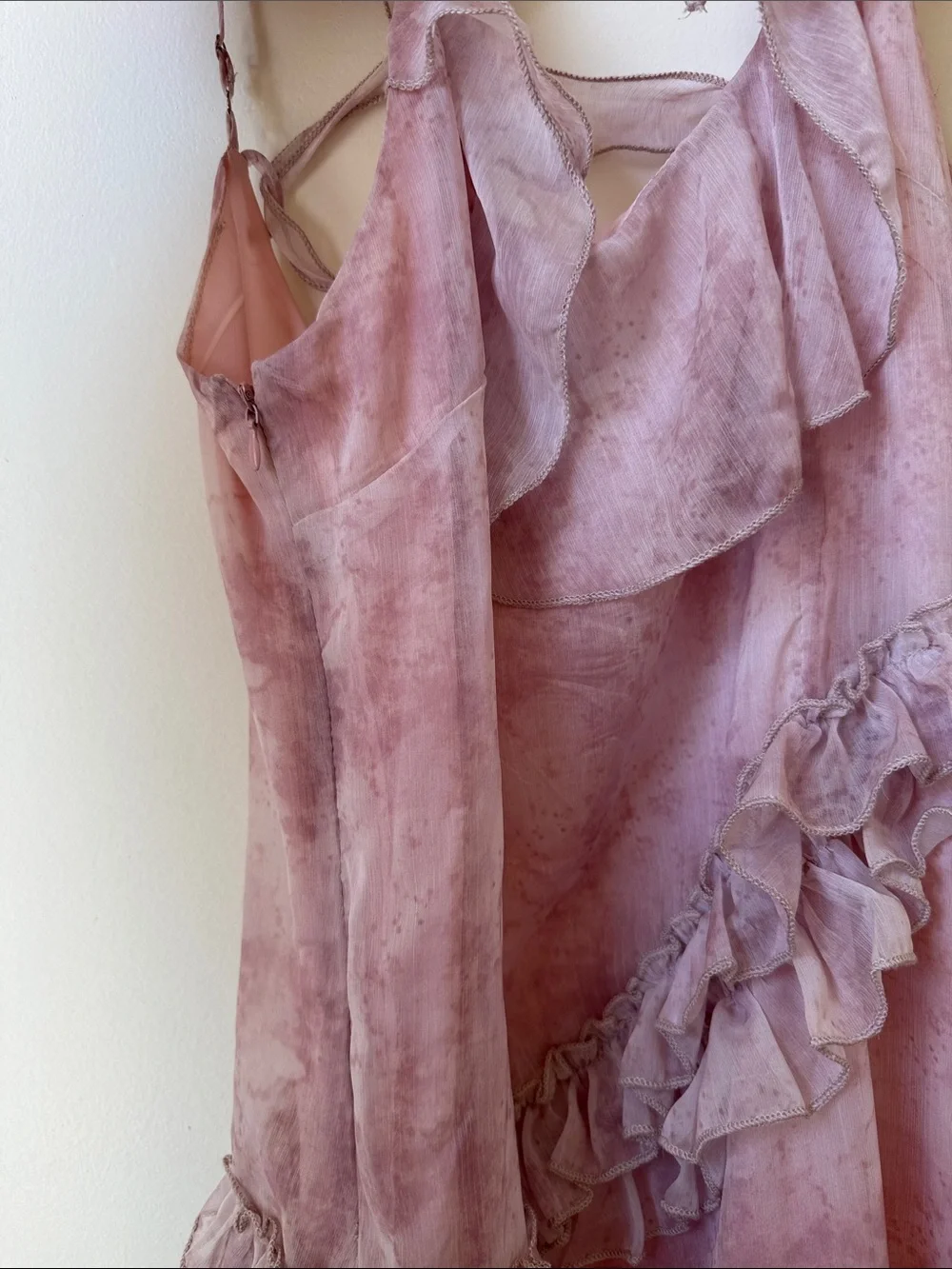 Romantic Ruffle Pink Maxi Dress - Picture 4 of 7
